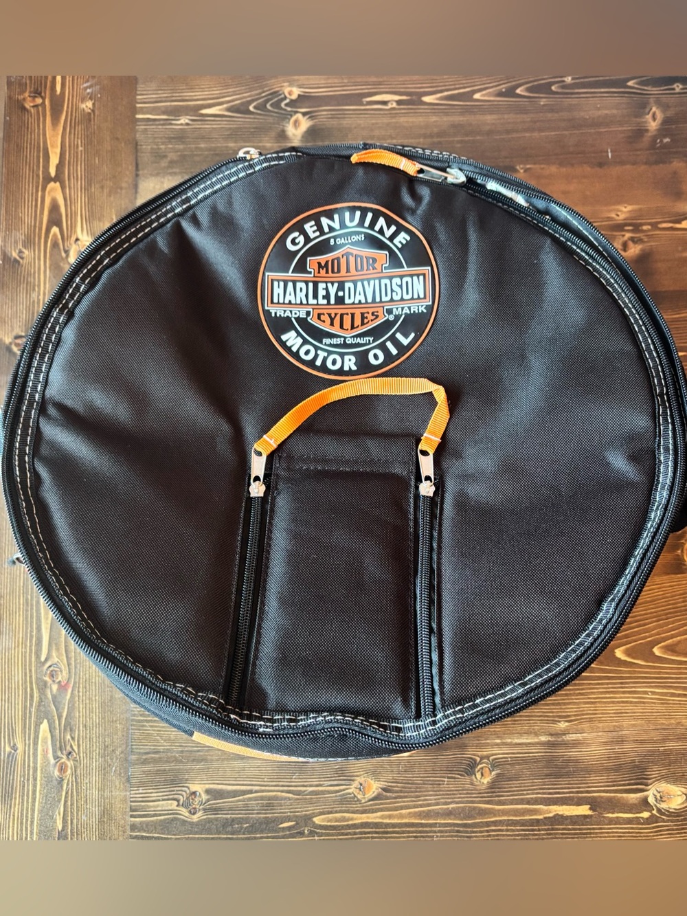 Harley-Davidson Black and Orange Collapsible Cooler- Brand New